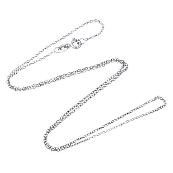 Vintage Sterling Silver 925 0.8mm Cable Chain Necklace 18" - Picture 1 of 3